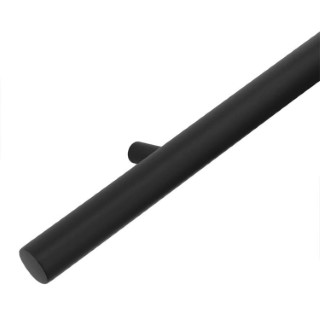 Trapleuning zwart blind 45 mm rond 50 cm